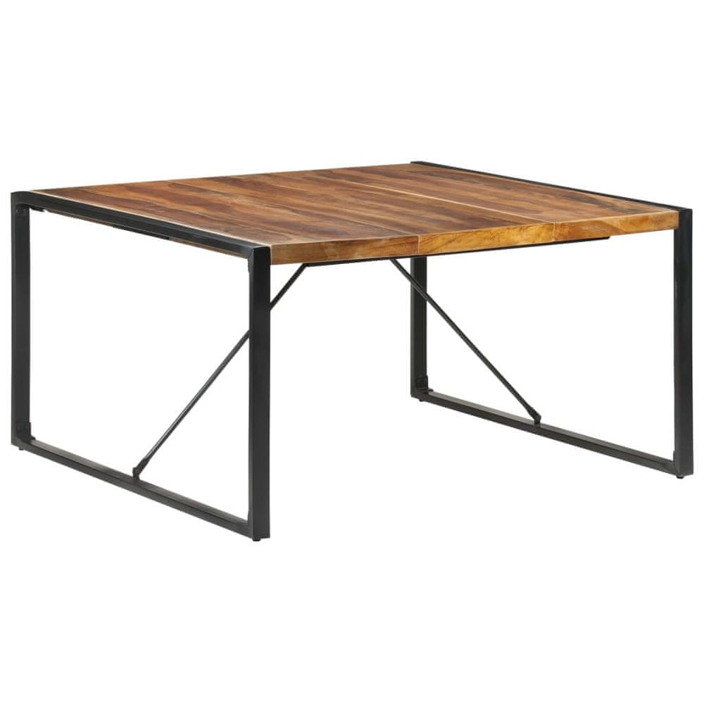 Vidaxl Jedálenský stôl 140x140x75 cm masívne drevo so sheeshamovou úpravou